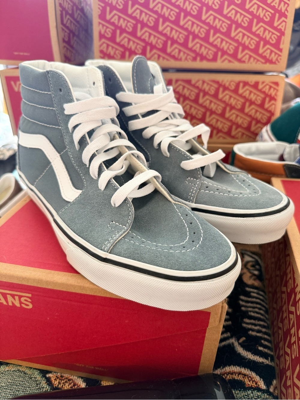 BRAND NEW Vans Sk8-Hi High-Top Color Theory Stormy Weather Women 9.5/Mens 8
